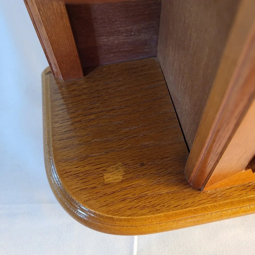 VTG Wall Mount or Table Top Mini Wood Curio Cabinet Glass Door Trinket Display